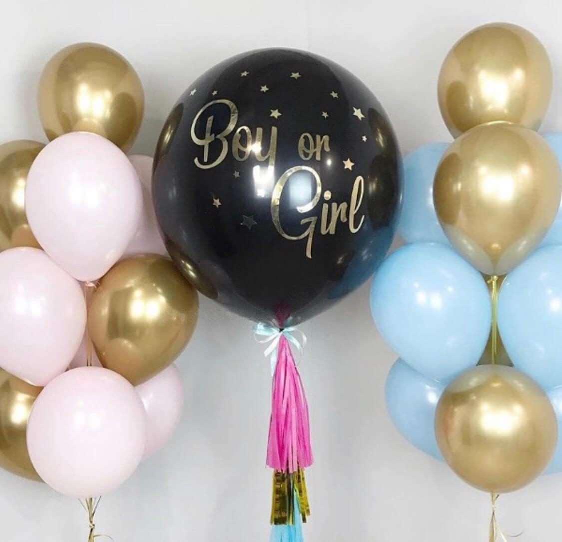 Шар для гендер-пати "Звёздочки"